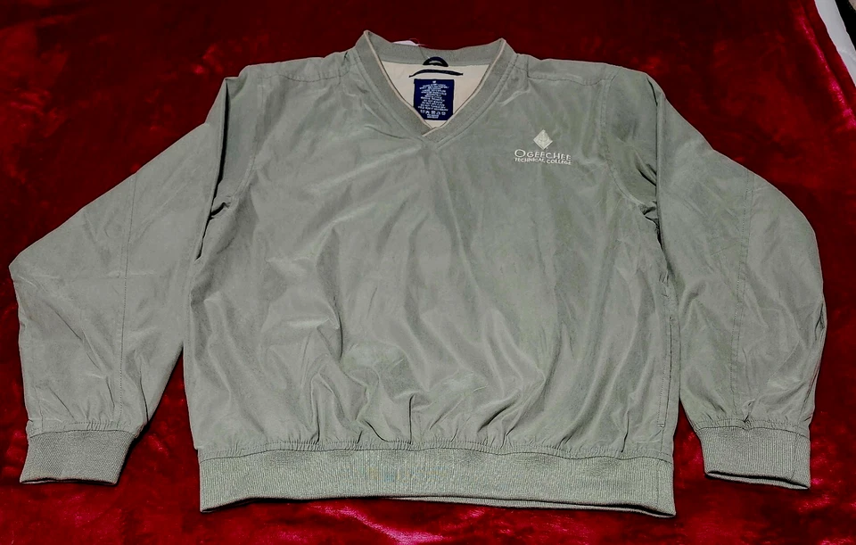 NWT's! WIND-BREAKER ~ Pull-Over Long-Sleeve V-Neck ~ Olive Medium By Devon/Jones - Image 1 of 4
