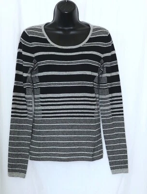JAMES PERSE Blck/Gry 50/50 Merino/Cashmere Swtr 32 In Chst 23 In Lng Sz XS? EXC - Image 1 of 3