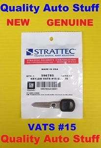 OEM NEW GM Double Sided VATS Chip Key #15 11.80k Ohms 596785 26038367 SEALED - Picture 1 of 3
