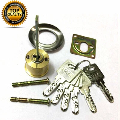 Replacement Rim Cylinder Door Lock Night Latch 6 Keys Gold New - Image 1 of 4