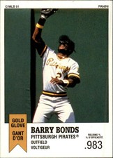1991 (PIRATES) Panini Canadian Top 15 #105 Barry Bonds