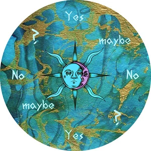 5" Pendulum Board - Dowsing Divination Message Board "Sun/Moon" - Picture 1 of 1