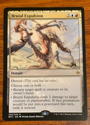 2015 Mtg Magic the Gathering Battle for Zendikar Brutal Expulsion #200/274  - Image 1 of 2