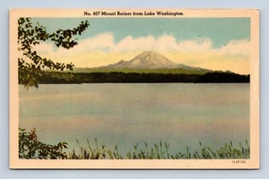 Postal de Mount Rainer From Lake Washington No.407 sin publicar - Imagen 1 de 2