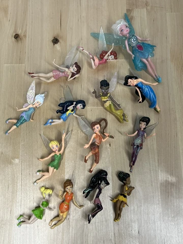 Disney Pixie Hollow Fairies Tinkerbell Friends PVC Figure Doll Lot Cake Topper Cover
