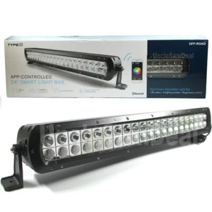 TYPE S PLUG & GLOW 49 COLOR APP CONTROL 24" LED OFF ROAD WORK SMART LIGHT BAR - Bild 1 von 7