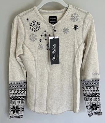 Nuevo con etiquetas Catálogo Sundance Alp N Rock Beige Manga Larga “Camisa Henley Copo de Nieve” XS Foto 1 de 4
