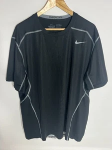 Nike Fitted T-Shirt Pro Combat Max Hypercool | Men's | Black/Grey | 2XL | - Picture 1 of 11