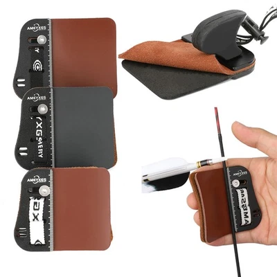 Archery Barebow Finger Tab Guard Protector Gear Cowhide Bow Hunting Target RH LH - Image 1 of 4