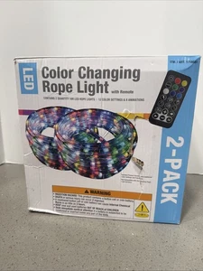 Intertek LED Color Changing Rope Light with Remote, 18 Foot (Pack of 2) New - Picture 1 of 4