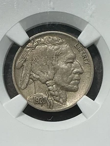 NGC AU55 1920 D BUFFALO NICKEL SCARCE KEY DATE VERY NICE FOR HTE GRADE - Picture 1 of 3