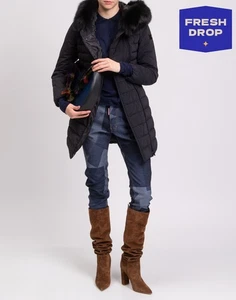 RRP €714 PEUTEREY Seriola Ml 04 Fur Down Quilted Jacket IT40 US4 UK8 S Fox Fur  - Picture 1 of 8