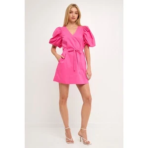 English Factory Kleid Hot Pink Puffärmel Größe S neu mit Etikett - Bild 1 von 12