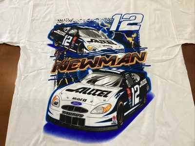 Vintage Nascar Ryan Newman Alltel Ford Winston Cup XL  Shirt NOS Checkered Flag - Image 1 of 4