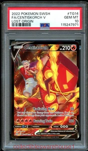Pokemon Origine Perduta Centiskorch V TG14 PSA 10 - Foto 1 di 2
