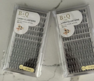 B&Q Wimperncluster B12 gemischt (D-8-16) D Curl DIY Wimpernverlängerung 72 Stück Neu im Karton - Bild 1 von 7