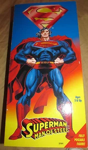 Superman Man of Steel 12" Figure w/Cloth Cape(Kenner, 1996) K-Mart Excl. MIB - Picture 1 of 4