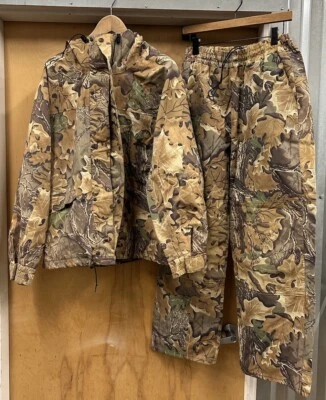 Cabelas Jacket Pants Mens Large Gore Tex Advantage Wetlands Camo Hooded Hunting - Image 1 of 4
