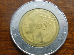 1985-R Italian Five Hundred (500) Lire Bi-Metallic Coin - Picture 1 of 6