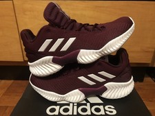 NBA Adidas Boost Basketball Pro Bounce Mens Size 9 Shoes Burgundy AH2672 Rare