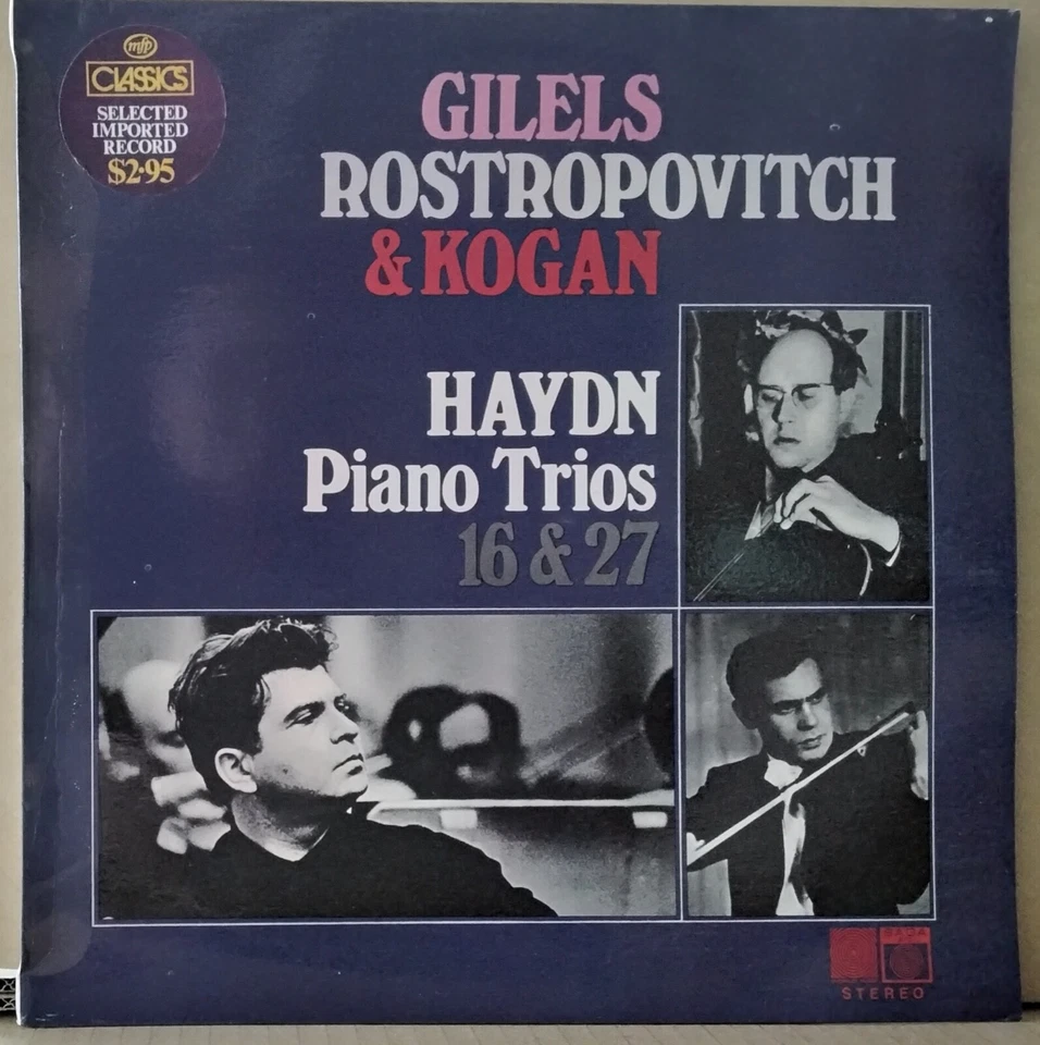 SAGA XID 5311 UK ED 1 HAYDN - PIANO TRIOS GILELS, ROSTROPOVITCH, KOGAN 1969 LP - Image 1 of 3