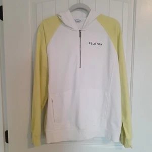 Peloton Damen 1/4 Zip Raglan Pullover Hoodie weiß limette Gr. XL - Bild 1 von 15