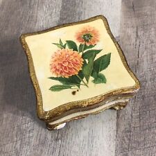 Vintage Italian Florentia Trinket Box Hand Made in Italy ~ ISSUES
