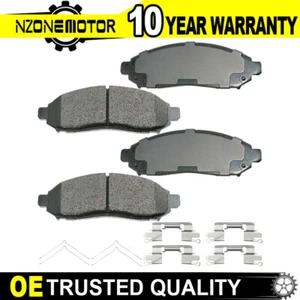 Front Ceramic Brake Pad w/ Hardware Kit for Nissan 2005-2012 Frontier Pathfinder - Picture 1 of 6
