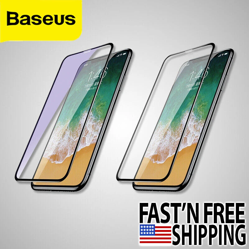 For iPhone X XS 0.3mm 9H Diamond Anti-Blue Light Tempered Glass Film - Image 1 of 4