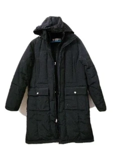 Larry Levine Down Medium  Womens Winter Puffer Coat Jacket Black Mid Length  - Picture 1 of 11