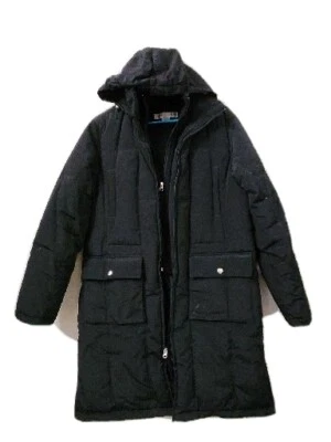 Larry Levine Down Medium  Womens Winter Puffer Coat Jacket Black Mid Length  Foto 1 de 4