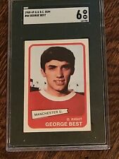 1968 A & BC Gum ⚽️  GEORGE BEST #44 SGC 6++ Manchester United -BEAUTY!!