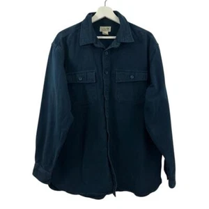 L.L Bean Herren Hemd Chamois Blau Baumwolle Button Down Langarm Größe L - Bild 1 von 5