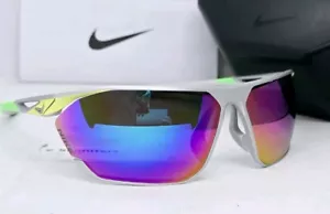 Occhiali da sole NIKE argento/turchese specchio STRATUS M DC3407 011 76 NUOVI CON SCATOLA! - Foto 1 di 11