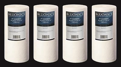 BLUONICS Sediment Water Filters 4pcs 4.5" x 10" Replacement Cartridges - Image 1 of 2