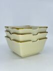 3 Pottery Barn Asian Square Beige With Brown Ramen Noodle Bowls Cereal Bowls JAP