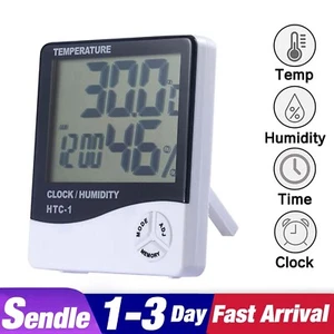 2X Digital Thermometer Humidity Meter Room Temperature Indoor LCD Hygrometer AU - Picture 1 of 9