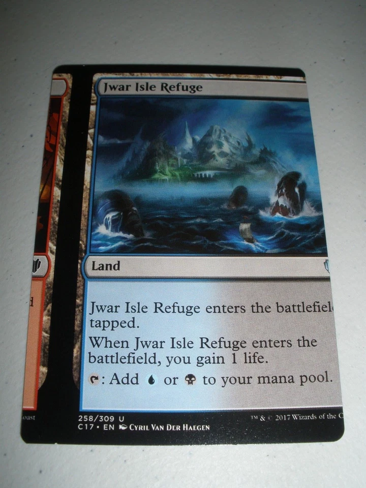 MTG Magic Commander Miscut Misprint Jwar Isle Refuge x1 NM - Image 1 of 1