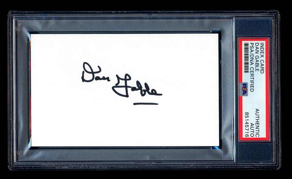 DAN GABLE SIGNED MINT INDEX CARD PSA/DNA AUTOGRAPHED OLYMPIC GOLD MEDAL - Image 1 of 1