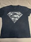 D C Comics Superman T Shirt Size 2XL Black (1242)
