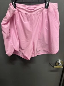 Women’s Lands End Pink Pocket Jogging Shorts Size 22W - Picture 1 of 5