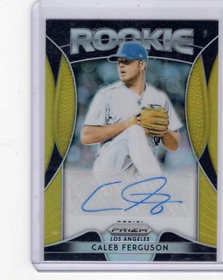2019 Panini Prizm Rookie Carolina GOLD # 9/10 Caleb Ferguson #RA-CF Auto RC - Image 1 of 2