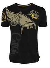 HOTSPOT DESIGN Fishing Mania Catfish, schwarz, T-Shirt, Für Welsangler
