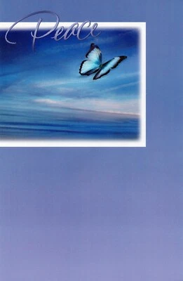Tender GET WELL Card Peace, Blue Butterfly, Sky by American Greetings + Envelope - Image 1 of 4