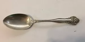 Antique Heavy Sterling Silver Serving Spoon, beautiful Rose & Leaf pattern. - Picture 1 of 4