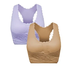 Ladies Sport Bra Comfy Strap Shapewear Sports Cross Front, Pack of 2x, Size "M" - Picture 1 of 17