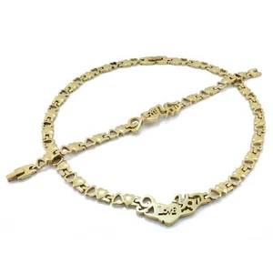 I LOVE YOU HUGS AND KISSES HALSKETTE DAMEN 14K GOLD XOXO 18" NEU ARMBAND SET - Bild 1 von 5