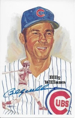 Billy Williams  Autographed Perez Steele  Postcard   - Image 1 of 2