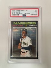 2020 Topps Heritage Real One Red Ink Rookie Autograph #ROA-KL Kyle Lewis /71-SCF