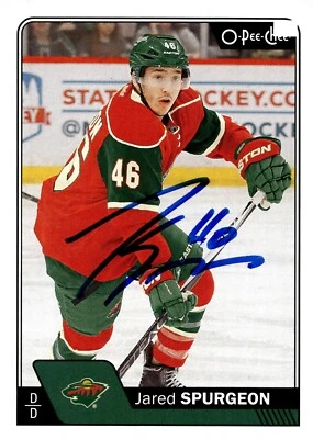 Jared Spurgeon - Signed 2016-17 O-Pee-Chee Card #353 - Minnesota Wild - Image 1 of 2